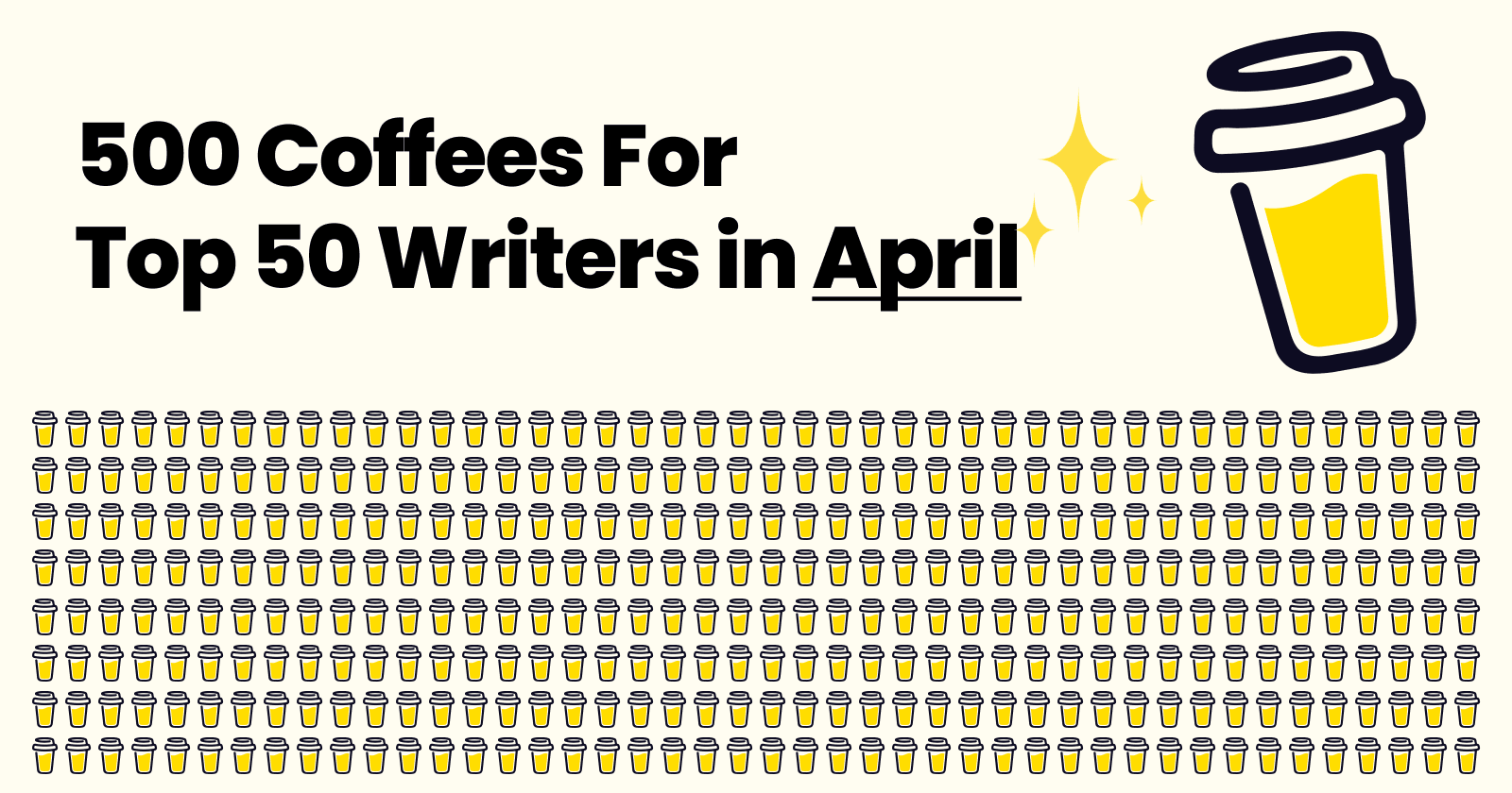 Developers, your April's Coffee is on us!