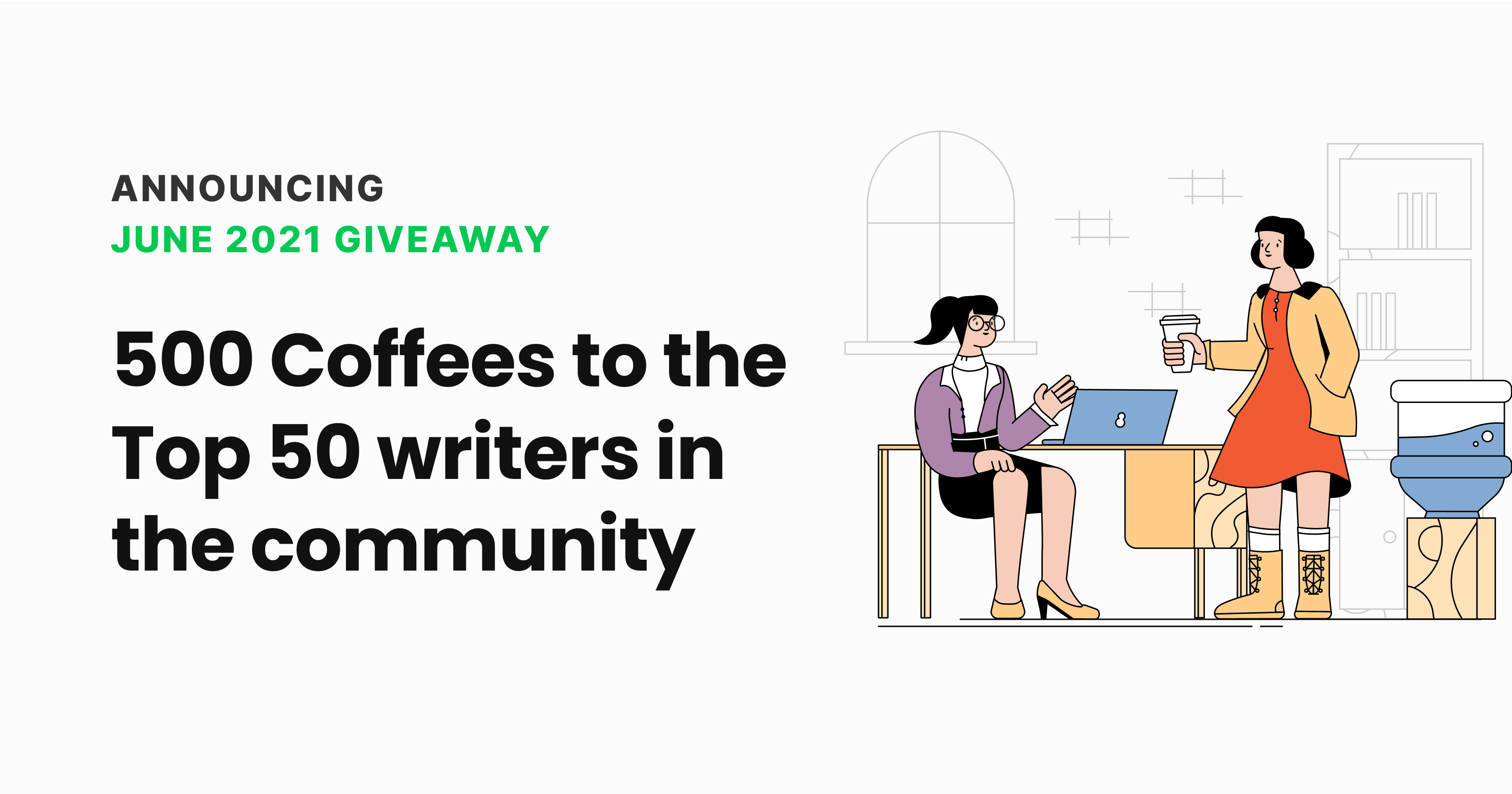 Hashnode June Giveaway! 💸 ☕️ 500 coffees to the top 50 writers in the community.